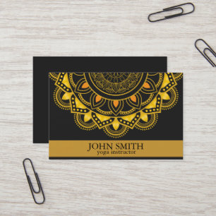 Modern Mandala Yoga Instructor Busines Business Ca Business Card