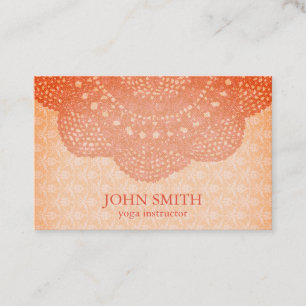 Modern Mandala Yoga Instructor Busines Business Ca Card