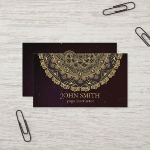 Modern Mandala Yoga Instructor Busines Business Card