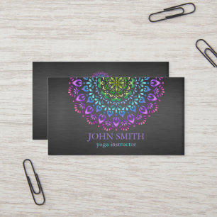 Modern Mandala Yoga Instructor Busines Business Card