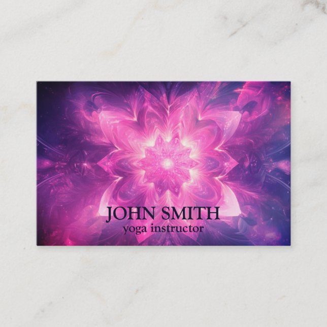 Modern Mandala Yoga Instructor  Business Card (Front)