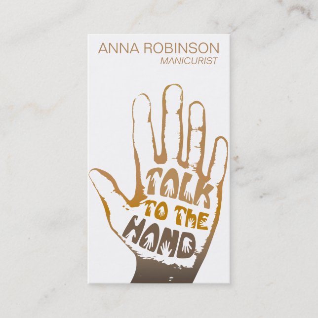 Modern Manicurist Nail Art Business Card (Front)