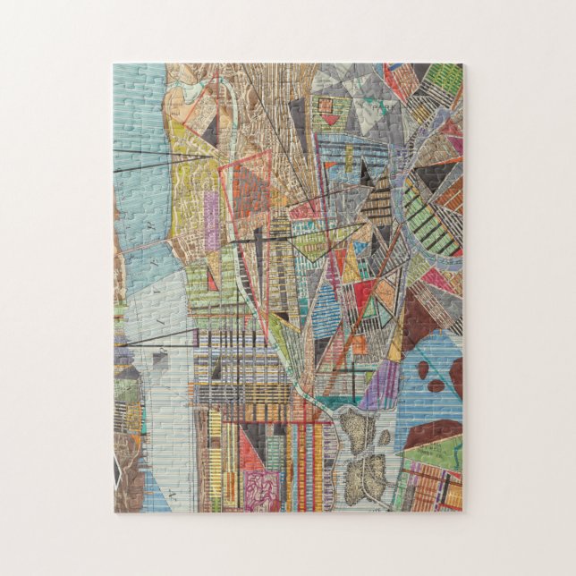Modern Map of New York I Jigsaw Puzzle (Vertical)