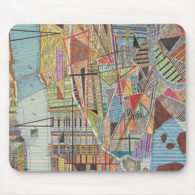 Modern Map of New York I Mouse Mat (Front)