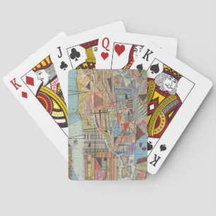 Modern Map of New York I Playing Cards