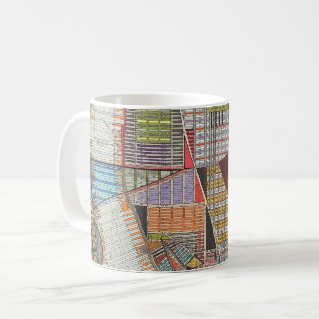 Modern Map of New York II Coffee Mug (Front Left)