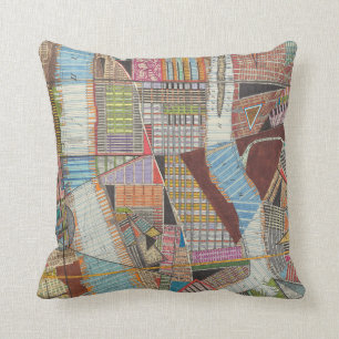 Modern Map of New York II Cushion