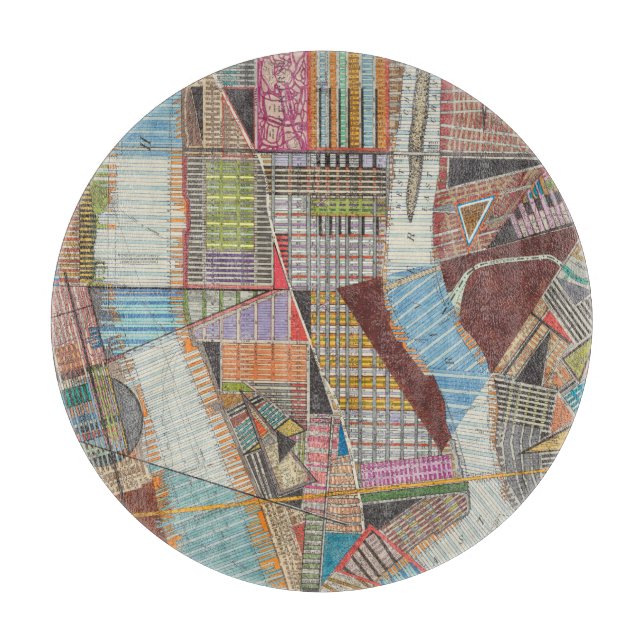 Modern Map of New York II Cutting Board (Front)