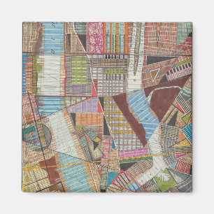 Modern Map of New York II Magnet
