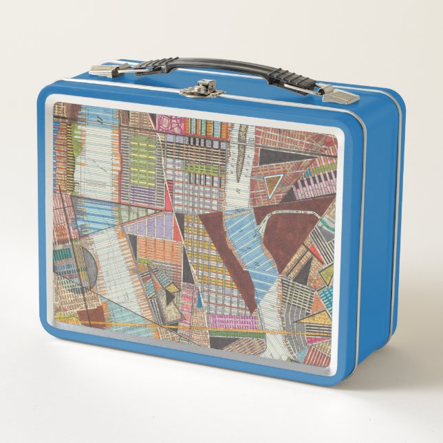 Modern Map of New York II Metal Lunch Box (Front)