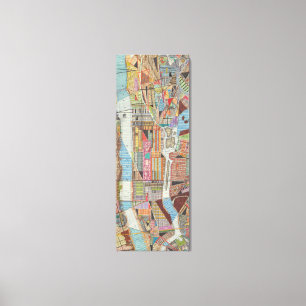 Modern Map of New York III Canvas Print