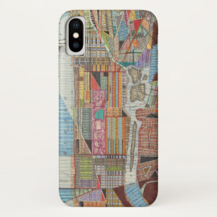 Modern Map of New York III iPhone X Case