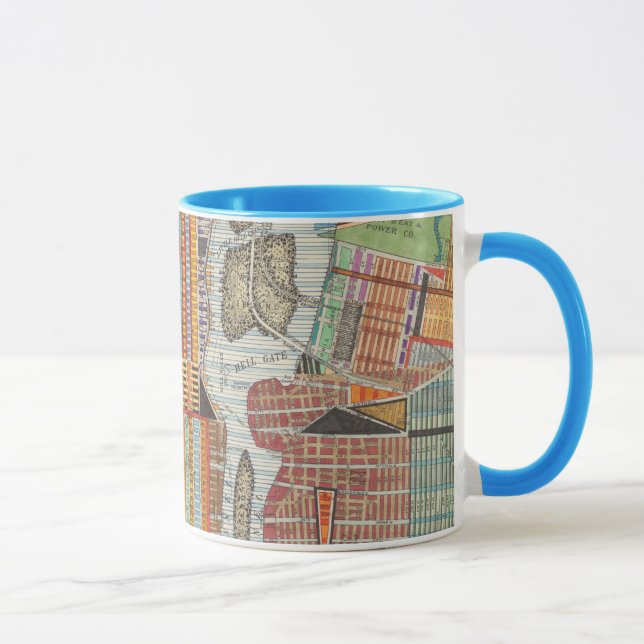 Modern Map of New York III Mug (Right)