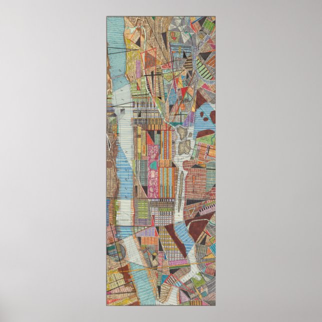 Modern Map of New York III Poster (Front)