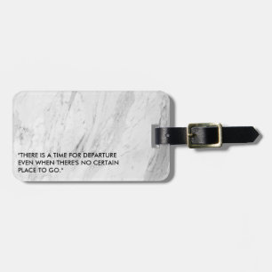 Modern Marble Adventure Travel Quote Luggage Tag