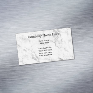 Modern Marble Background Magnetic Business Card
