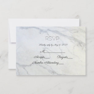 Modern Marble Background RSVP Card