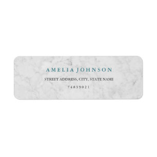 Modern Marble Blue Address Label