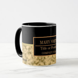 Modern Marble Business Add Name Mug