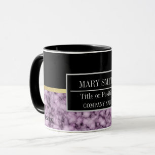Modern Marble Business Add Name Mug