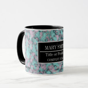 Modern Marble Business Add Name Mug