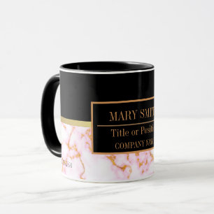 Modern Marble Business Add Name Mug