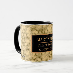 Modern Marble Business Add Name Mug