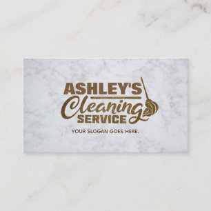 Modern Marble Cleaning Service Business Cards
