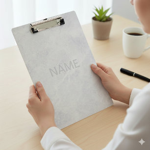 Modern Marble Clipboard with Custom Text