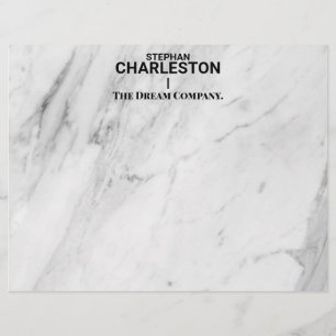 Modern Marble Custom Letterhead