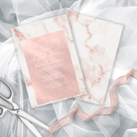 Modern Marble Glitter Bridal Shower RoseGold ID816