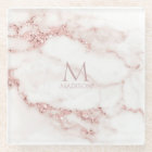 Modern Marble Glitter Monogram Rose Gold ID816