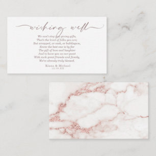 Modern Marble Glitter Wishing Well V3 Blush ID816 Enclosure Card