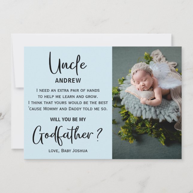 Modern Marble Godfather Photo Proposal (Front)