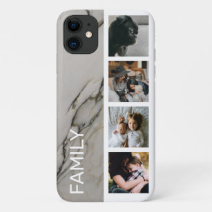Modern Marble Instagram Family Photo Booth Strip Case-Mate iPhone Case