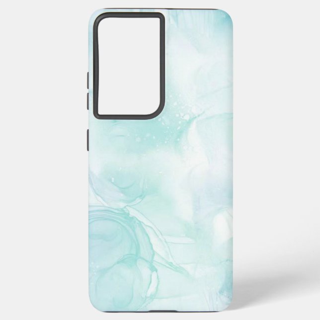  Modern Marble Light Blue Samsung Galaxy S21+ Case (Back)