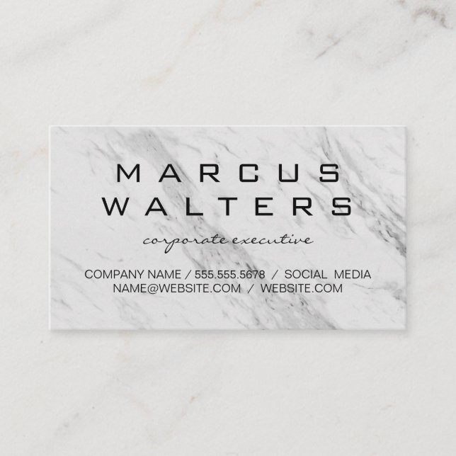 Modern Marble Lux Business Card (Front)