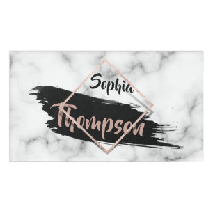 Modern Marble Paint Stroke Name - Name Tag