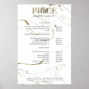 Modern Marble Price List Poster