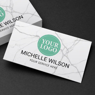 Modern Marble Professional Custom Logo Minimalist Business Card
