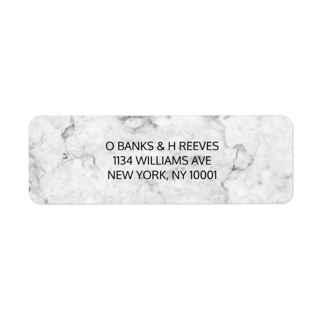 Modern marble return address labels (Front)