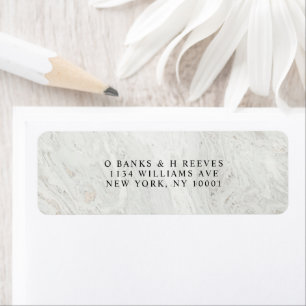Modern marble return address labels