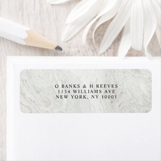 Modern marble return address labels (Insitu)