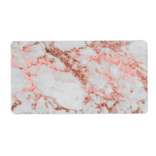 Modern Marble Rose Gold Glitter