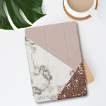 Modern Marble Rose Gold Glitter iPad Mini Cover<br><div class="desc">Just add your initials. Please note this is a printed effect - no pink animals,  glitter or marbled critters were harmed in the making.</div>