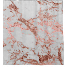 Modern Marble Rose Gold Glitter