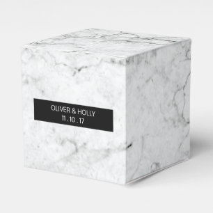 Modern marble wedding favour box