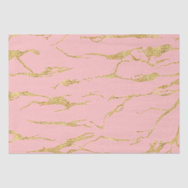 Modern marble with faux gold tissue paper (Front)