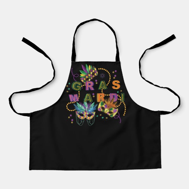 Modern Mardi Gras Apron (Front)