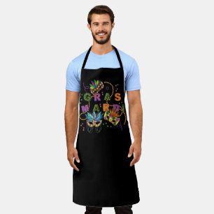 Modern Mardi Gras Apron